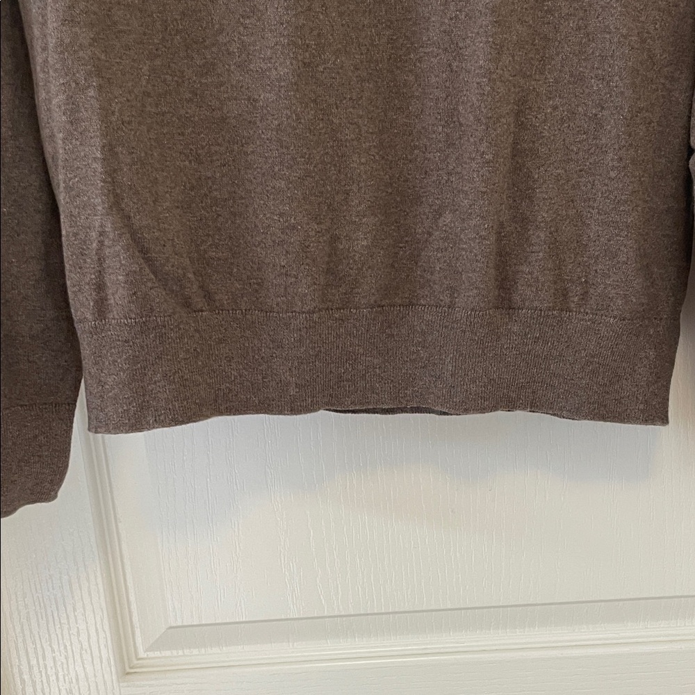 St. John's Bay Women's V-Neck Sweater in Brown - Picture 7 of 8